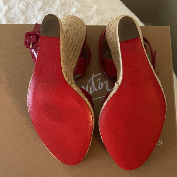 Christian Louboutin Espadrilles dark pink size 37 - Picture 5 of 7